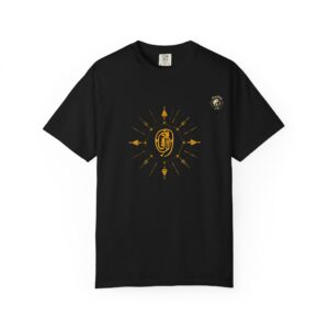 Unisex T-shirt Featuring Taoist Golden Light Mantra - Black, M