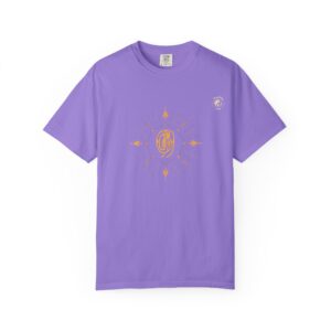 Unisex T-shirt Featuring Taoist Golden Light Mantra - Violet, L