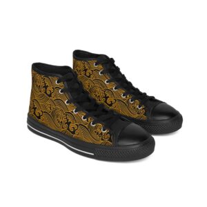 Men's Classic Sneakers with Traditional Chinese Blessing Motif