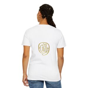 Unisex Garment-Dyed T-Shirt Featuring Taoist Golden Light Mantra