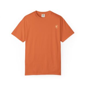 Unisex Garment-Dyed T-shirt Featuring Taoist Golden Light Mantra Talisman - Burnt Orange, XL
