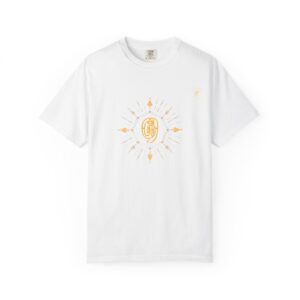 Unisex T-shirt Featuring Taoist Golden Light Mantra - White, XL