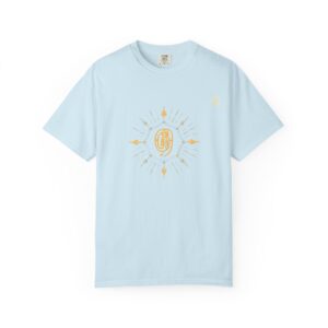 Unisex T-shirt Featuring Taoist Golden Light Mantra - Chambray, 4XL