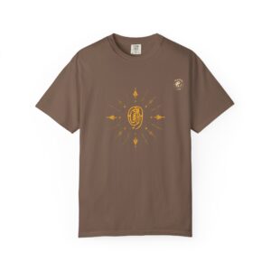 Unisex T-shirt Featuring Taoist Golden Light Mantra - Espresso, L