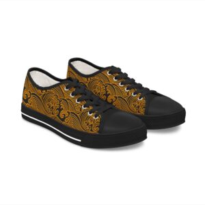 Women's Low Top Sneakers with Traditional Chinese Blessing Motif
