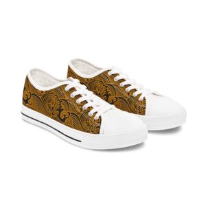 Women's Low Top Sneakers with Traditional Chinese Blessing Motif